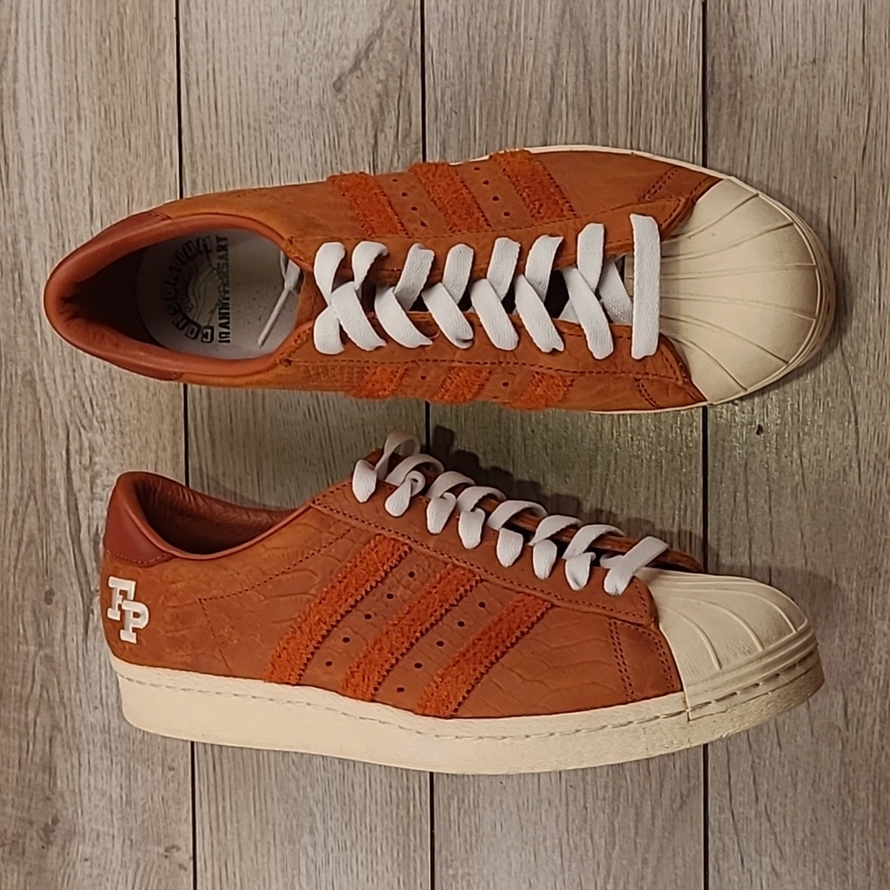 ADIDAS Consortium 10th Anniversary Superstar 80V FP x Footpatrol Sz 9.5 Sneakers